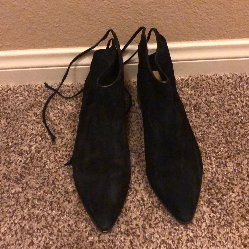 Black Suede Splendid Booties